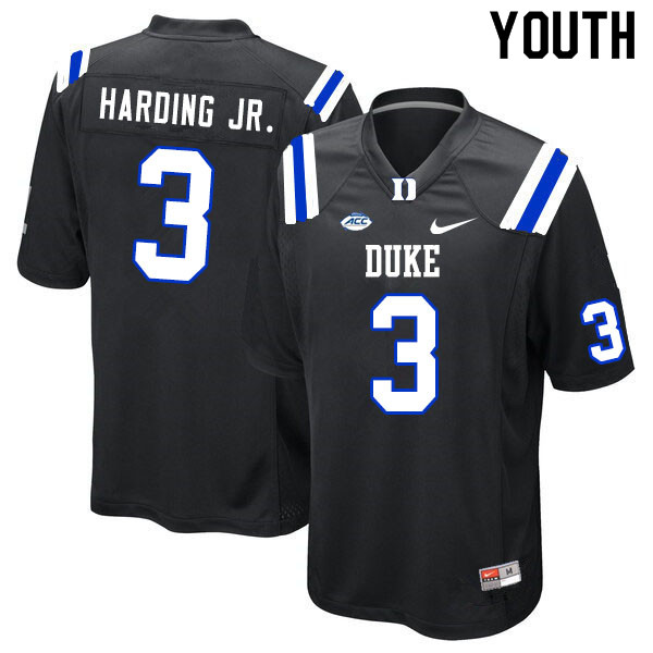 Youth #3 Darrell Harding Jr. Duke Blue Devils College Football Jerseys Sale-Black